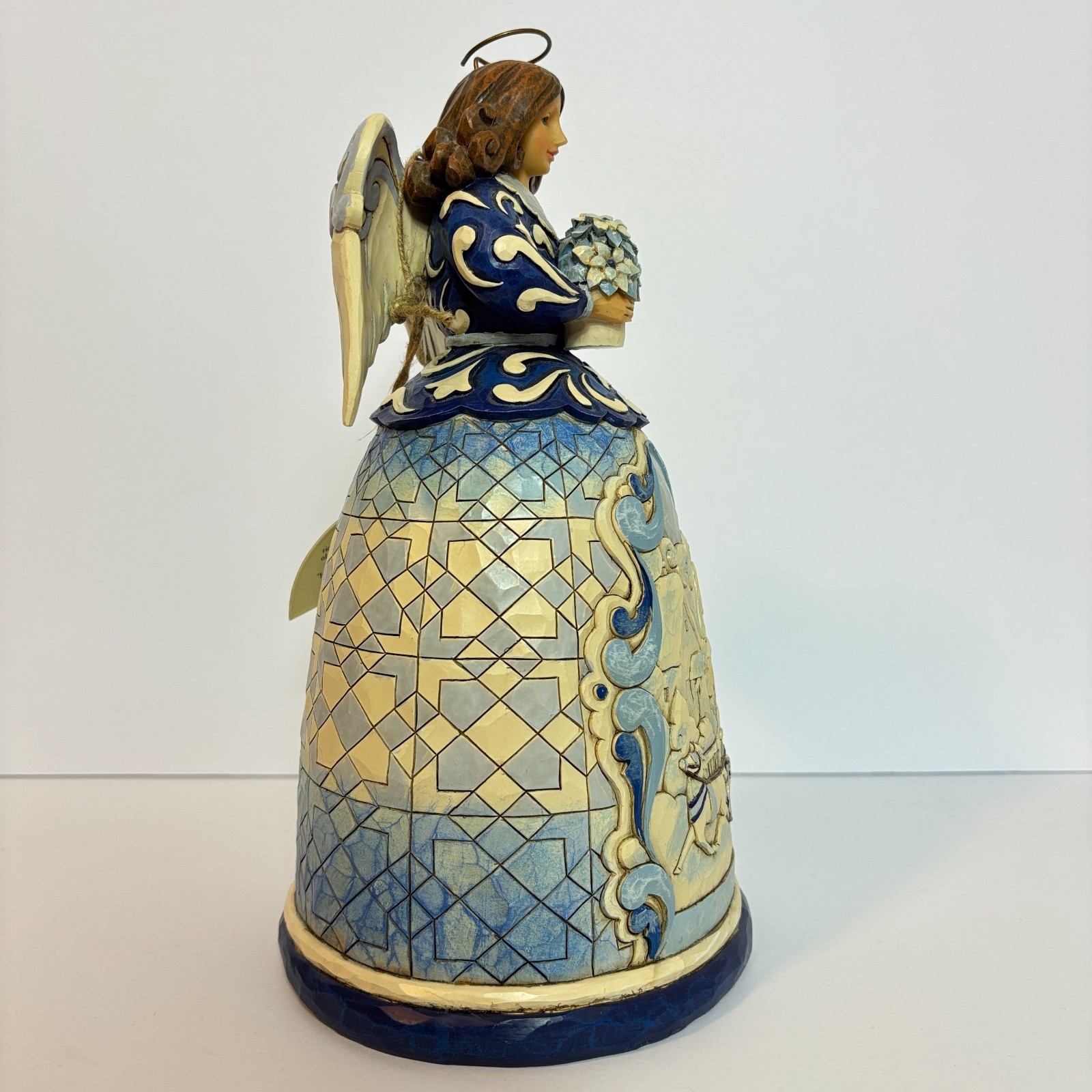 Jim Shore Blessed Be Your Winter Memories Blue Angel Figurine Carriage Holiday