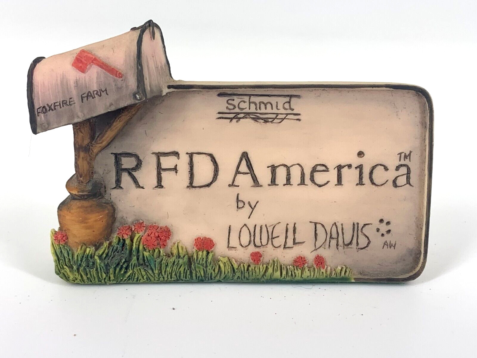 Lowell Davis “RFD America” Countertop Figurine 1980 Schmid Border Fine Arts