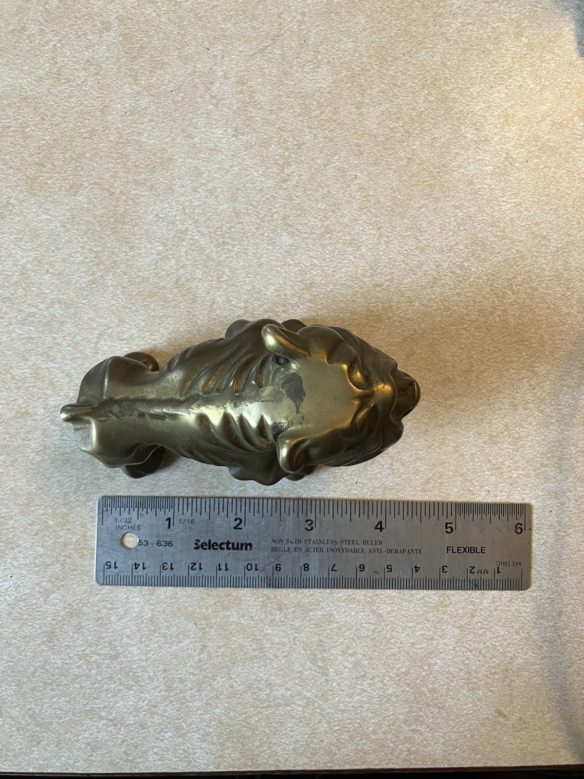 Cast Brass Bulldog 15oz Paperweight/Figurine With Original VTG Patina