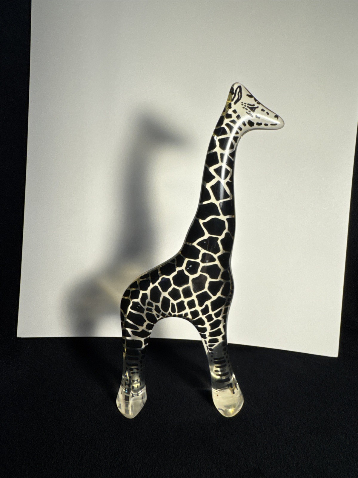 Vintage Abraham Palatnik 6.5” Lucite Giraffe Made in Brazil