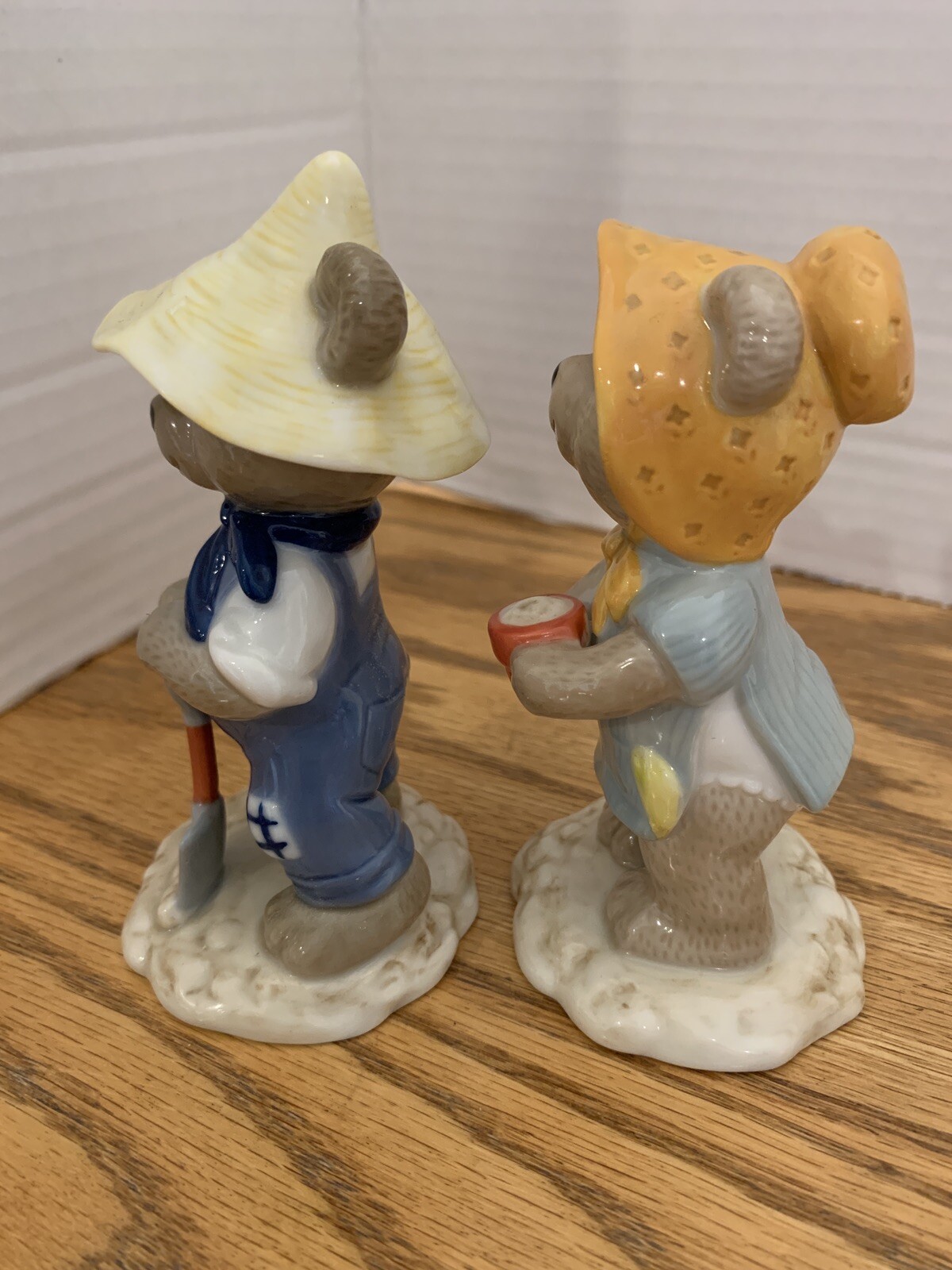 Pair of Bing & Grondahl Porcelain 1999 Victor ￼& Victoria Teddy Bear Figurines