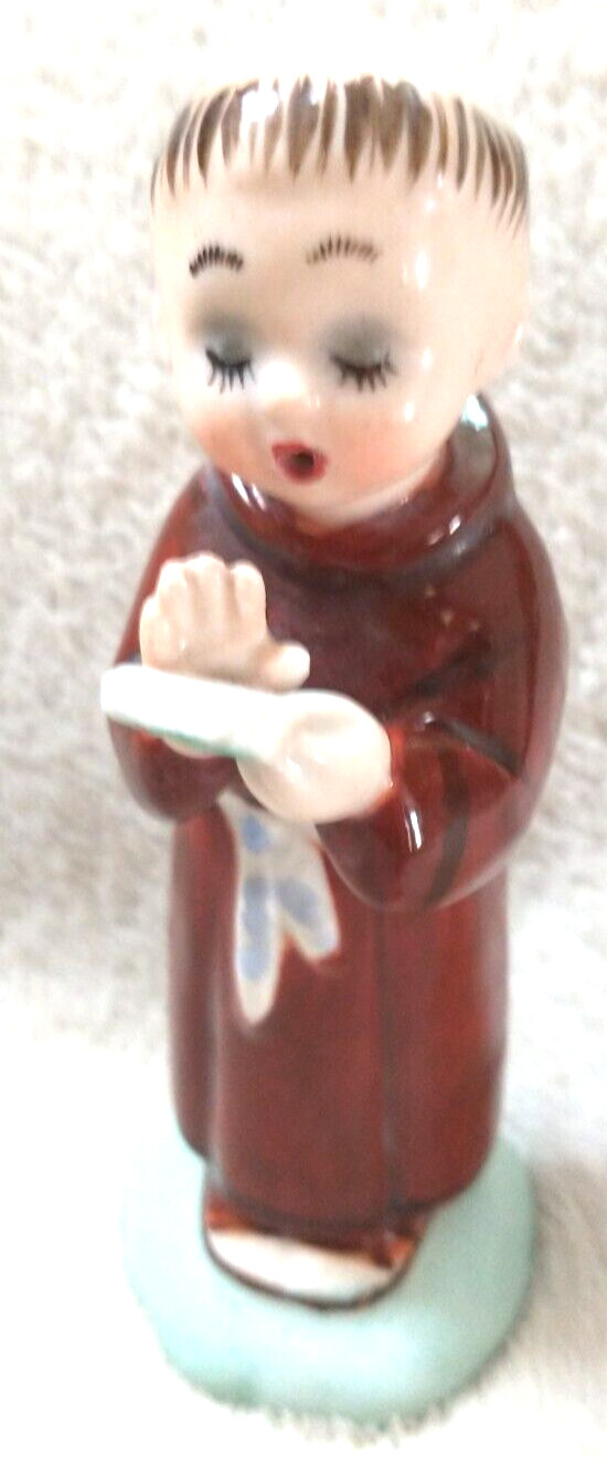 Vintage Hand Painted Ceramic Monk A30