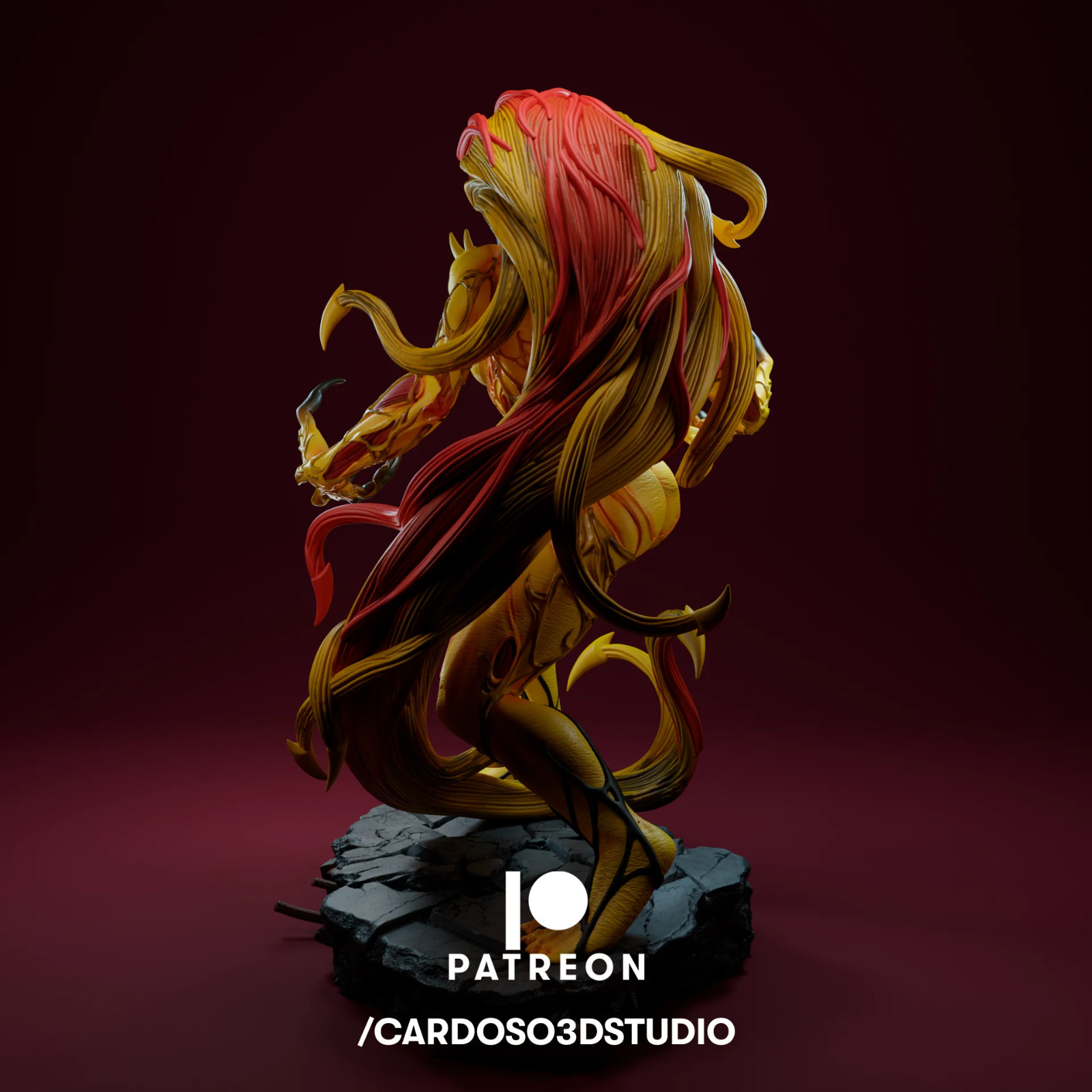 Scream | Venom Edition | 1/6 Scale High‑Quality Resin Kit (Unpainted, 3 Heads)