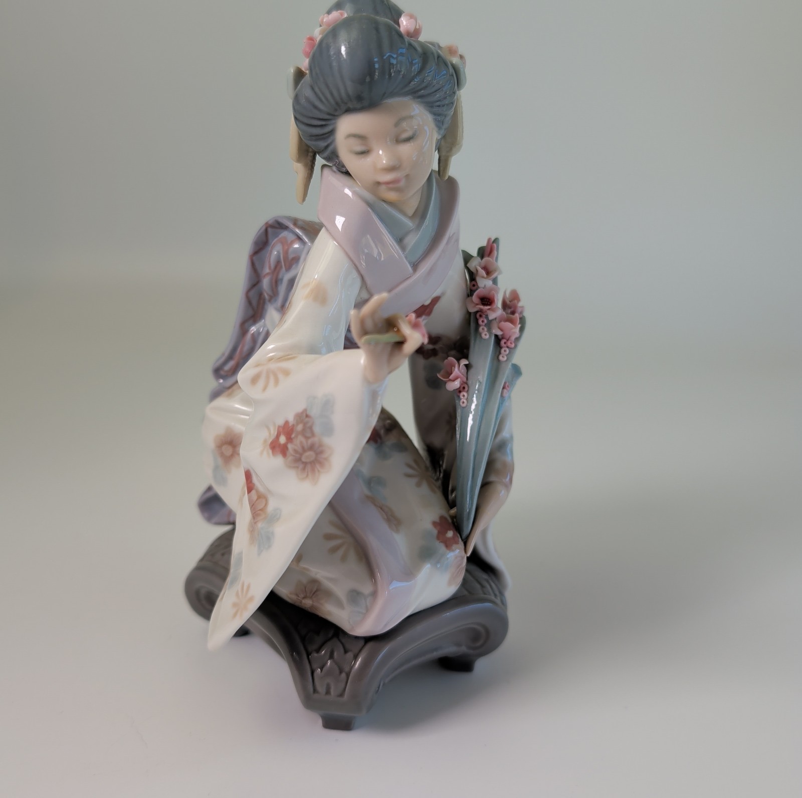 LLADRO 1450 Kiyoko, Oriental Girl Glossy Retired Geisha 7 Inch Vtg READ