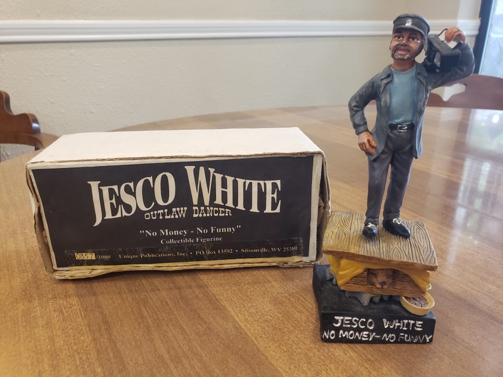 Rare JESCO WHITE Outlaw Dancer Historical NO MONEY NO FUNNY Figurine 857/1000