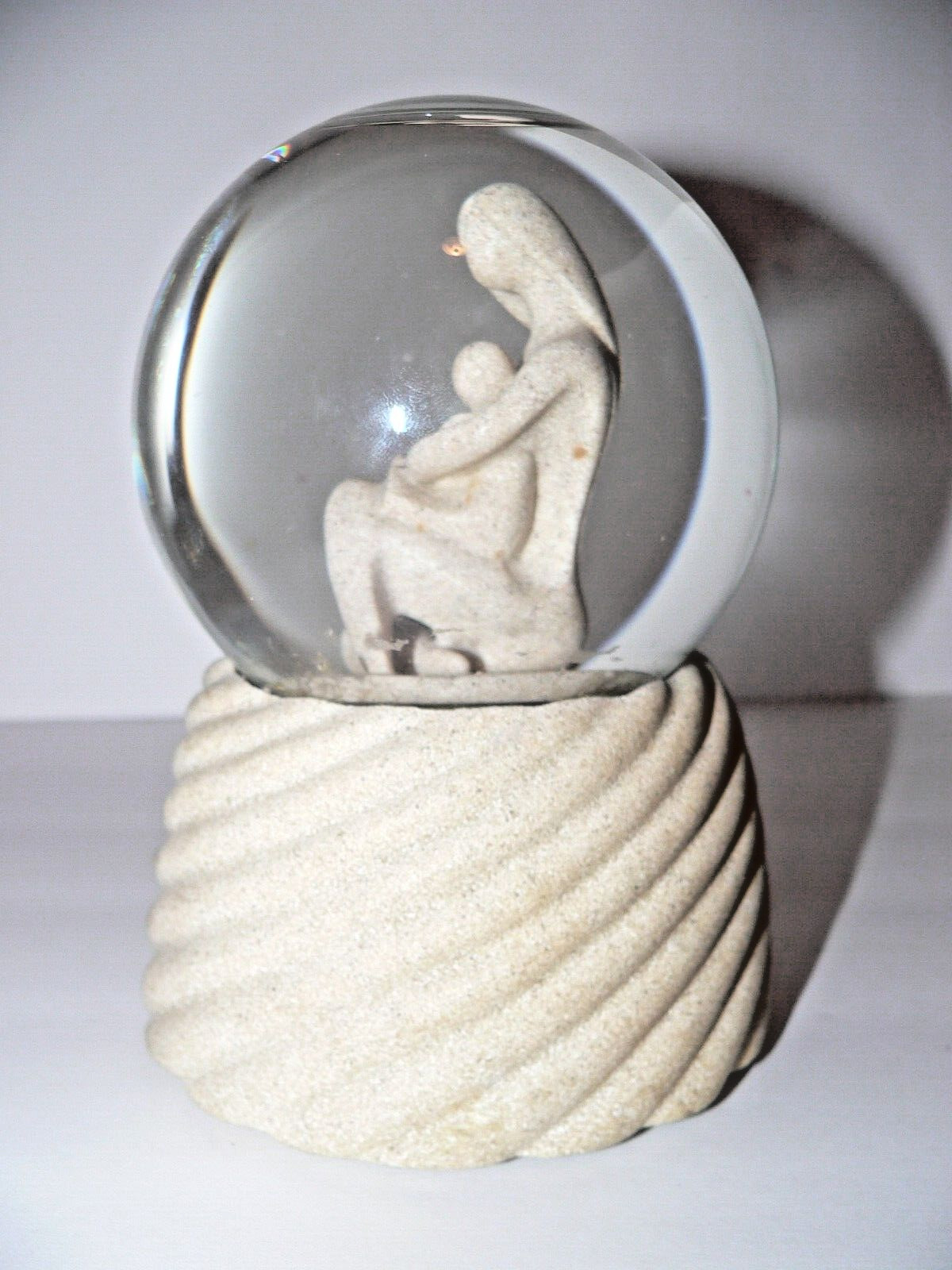 Mother w/ Child Reading a Book Snow Globe from Herco RARE Rockabye Baby Working