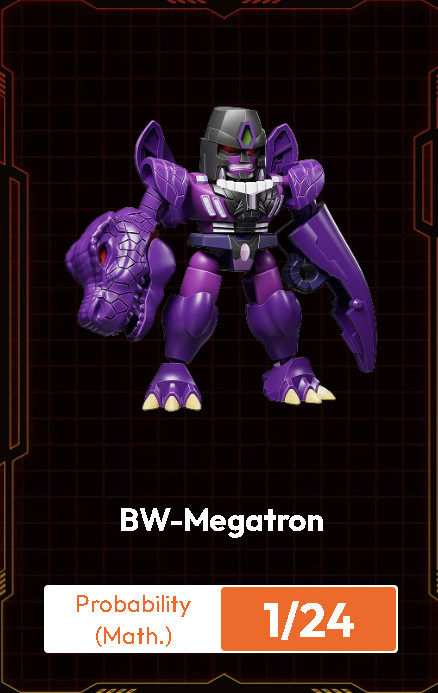 Blokees Transformers Defender Version 06 Mini Model Kit BW Megatron 1/24