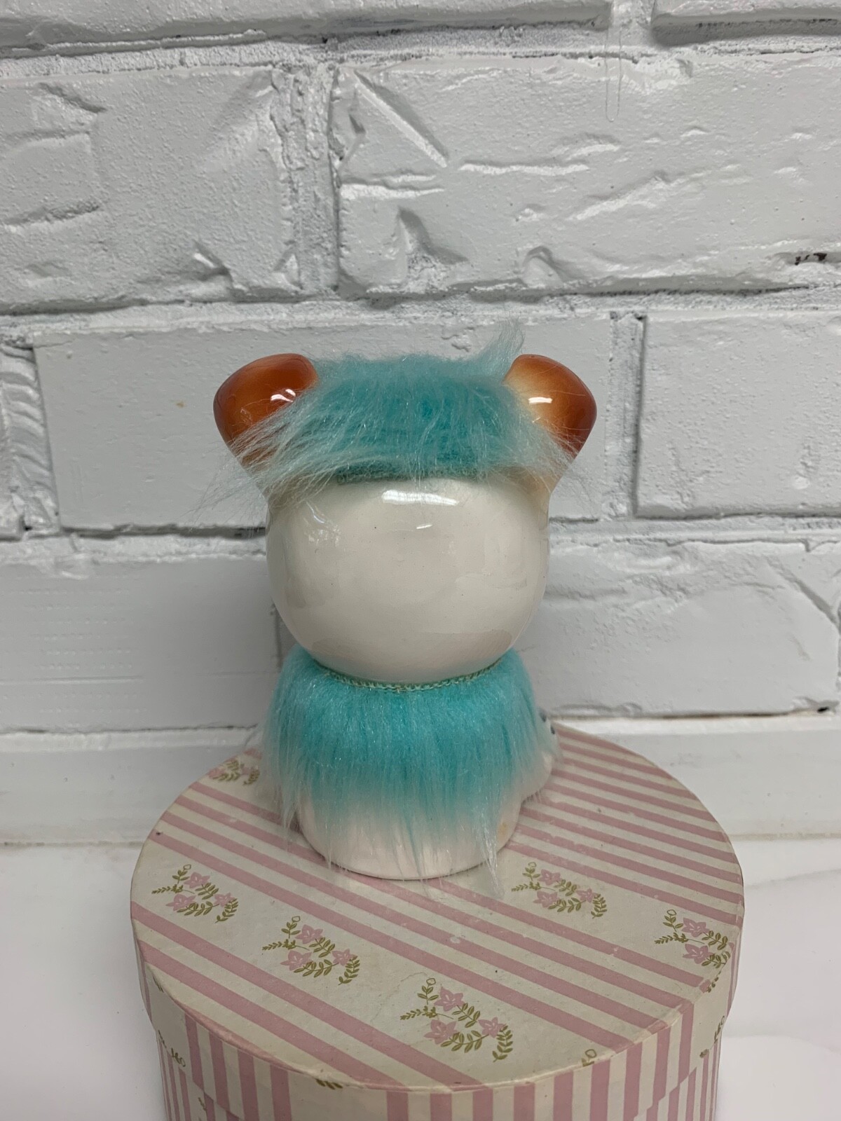vintage rare anthropomorphic kitsch Japan furry pup dog bank figurine