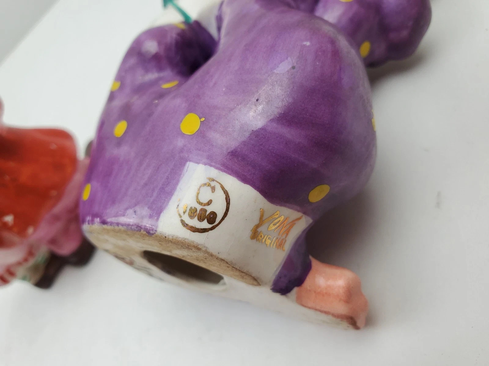 1956 Yona Original Hand Painted Vintage Ceramic Clowns Set Made in Japan