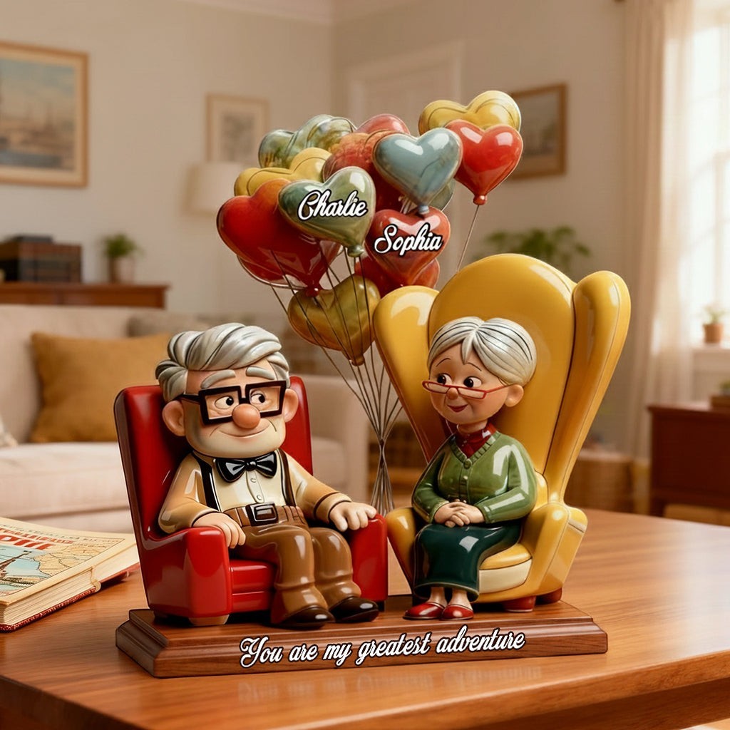 Personalized Carl Ellie Up Couple Family Acrylic Plaque Wooden Block Desk Decor