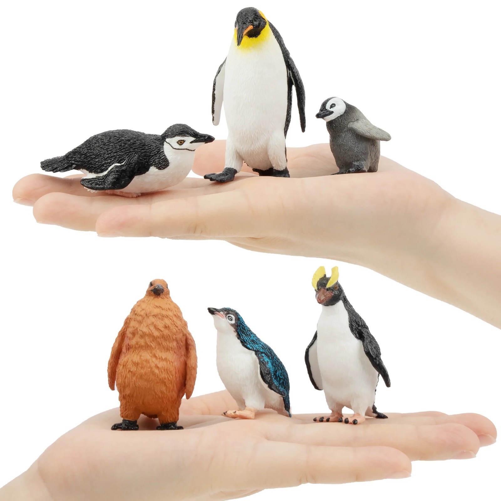 Toymany 12-pcs Penguin Animal Figurine Collectible Hand-painted Toy Set