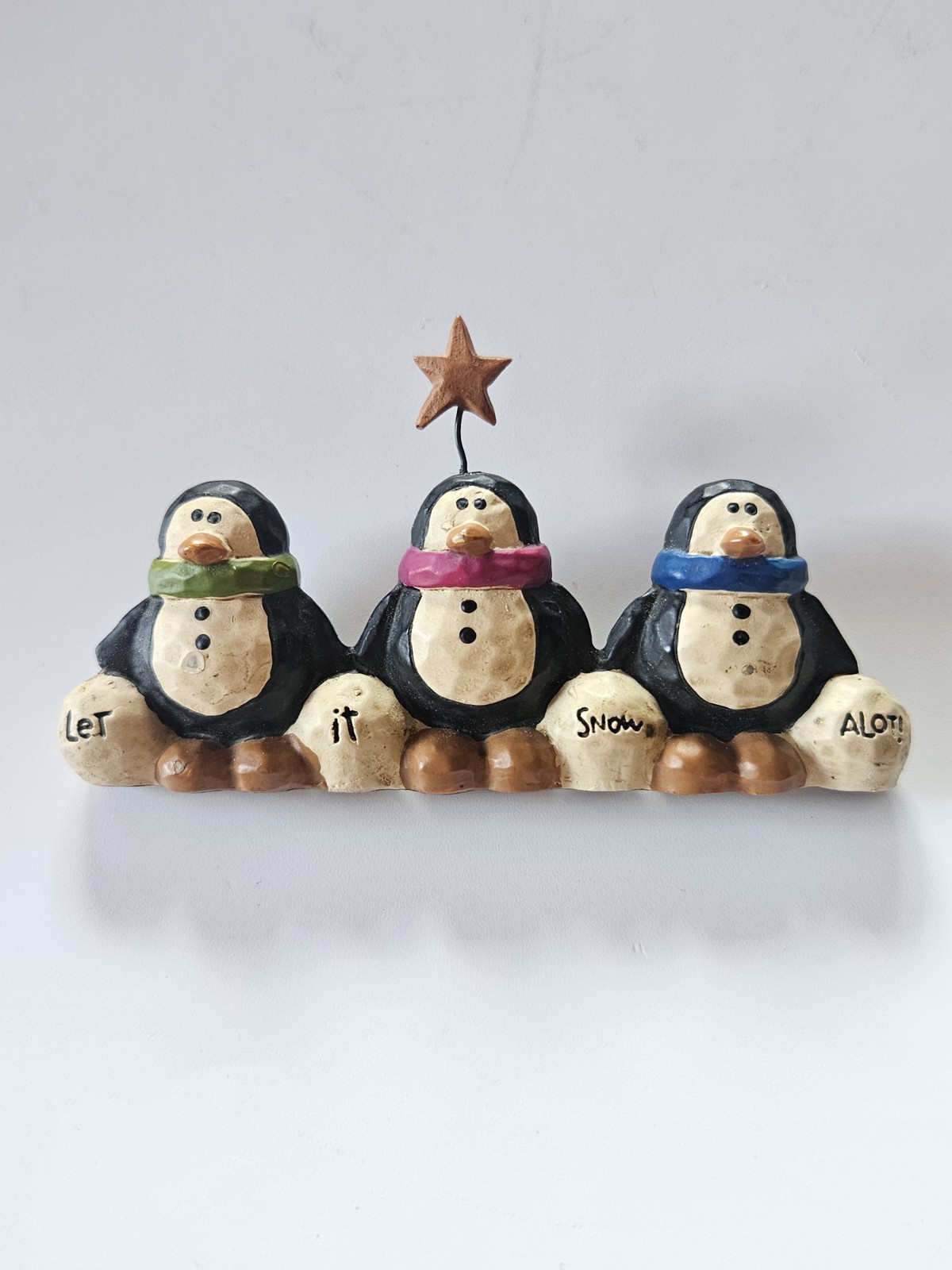 Retired Let it Snow 3 Penguin Figurine by Barbara Lloyd