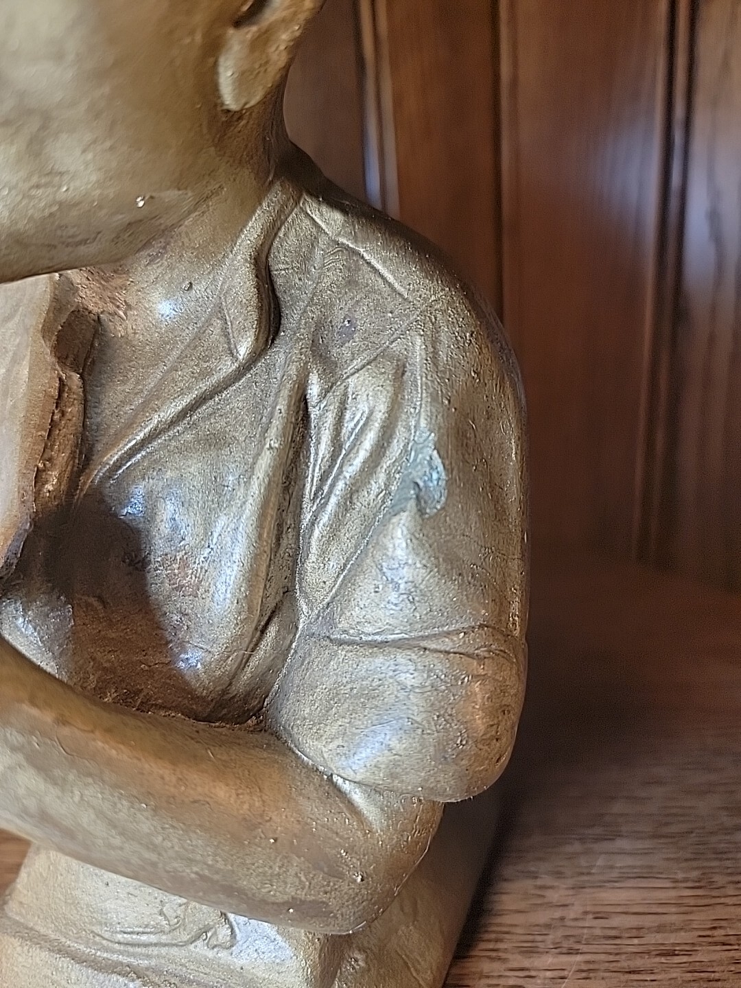 Antique Gold Statue Bust Figure Choir Teacher Band Music Director Children Gift