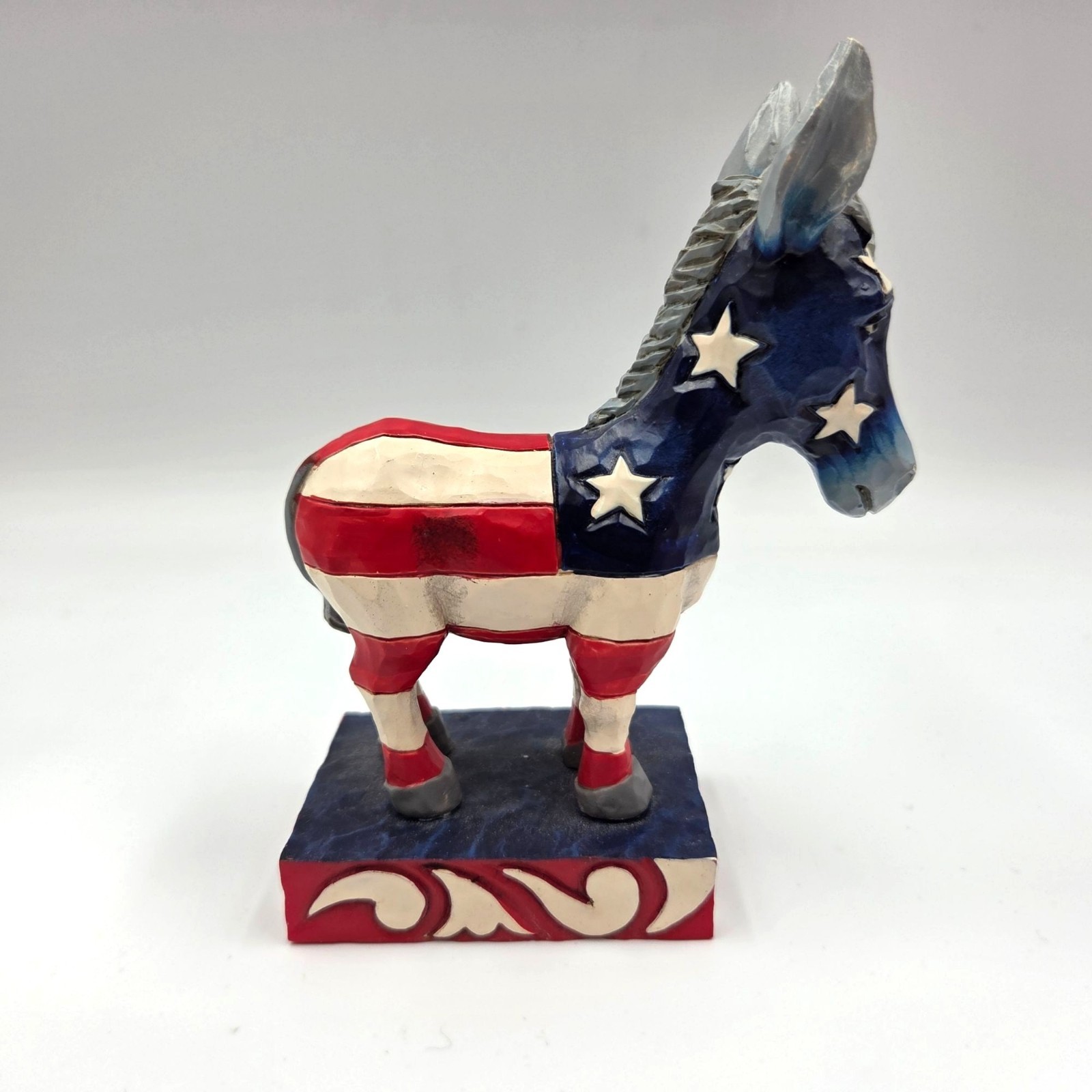 Jim Shore Patriotic Pride Democratic Donkey USA Politcal America Figure