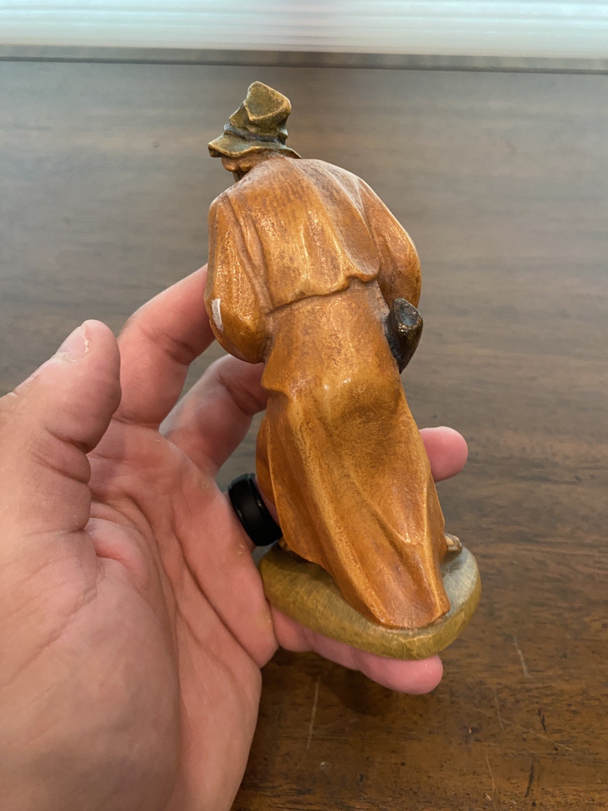 BEAUTIFUL VTG SET(4) OTCO Great Detailed Wood Carved Nativity Figurines ITALY