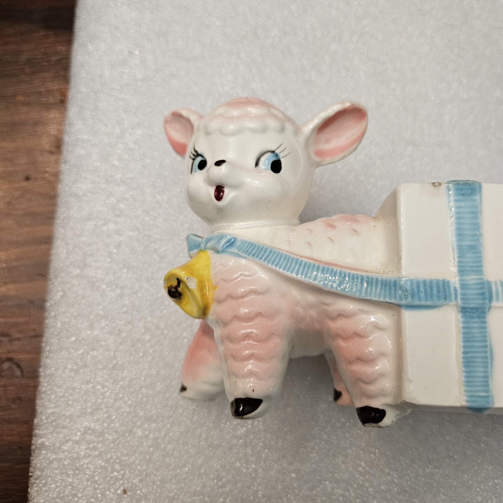 Vintage Lamb And Cart From 60s – Made In Japan 6in X 2.5 X 3