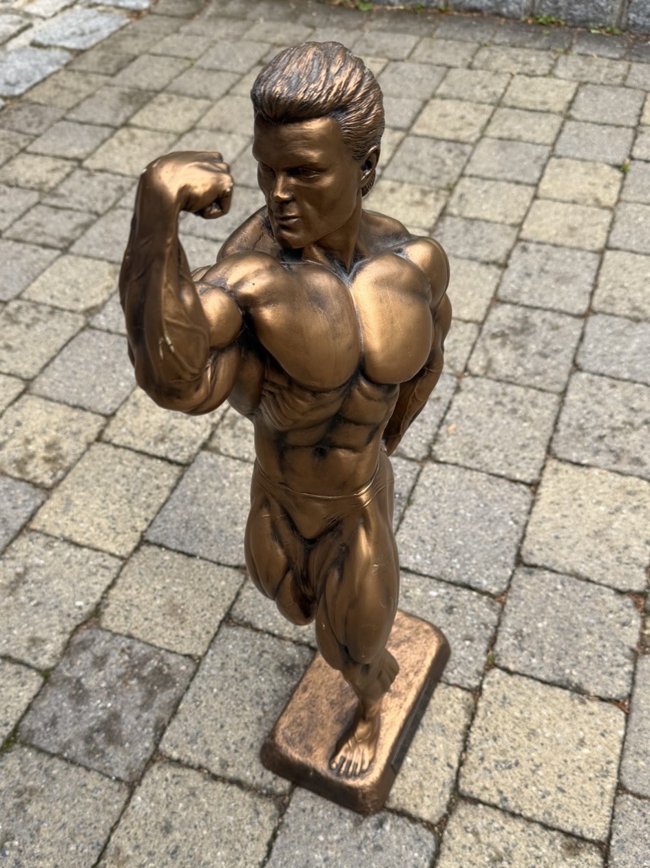Niels Andersen Bronze Finish Bodybuilder Sculpture 25 inch height