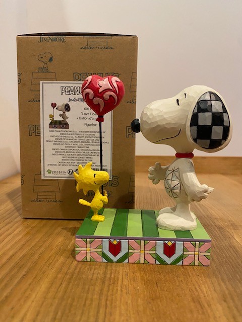 Peanuts by Jim Shore – Snoopy & Woodstock – “Love Floats” – MINT w/BOX – 6011948