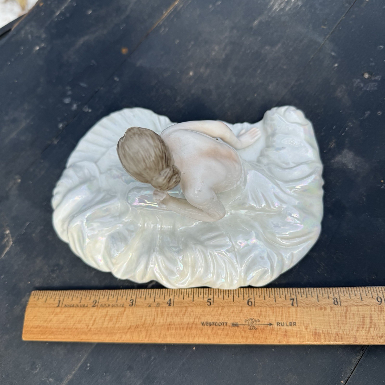 Vintage Royal Dux Bohemia Art Deco Iridescent Figurine