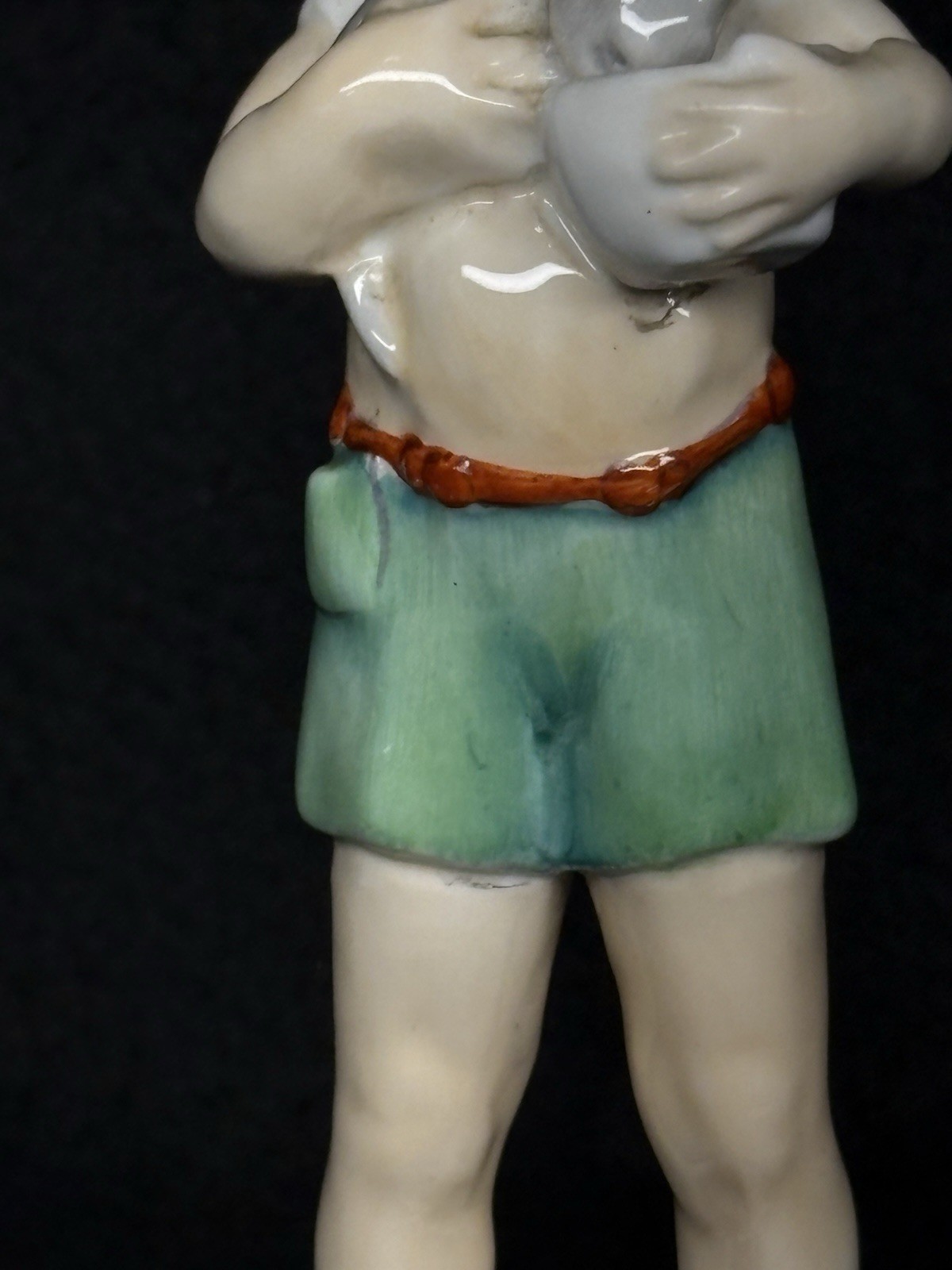 Royal Worcester Friday’s Child Is Loving And Giving 7 Inch Figurine Boy With Cat