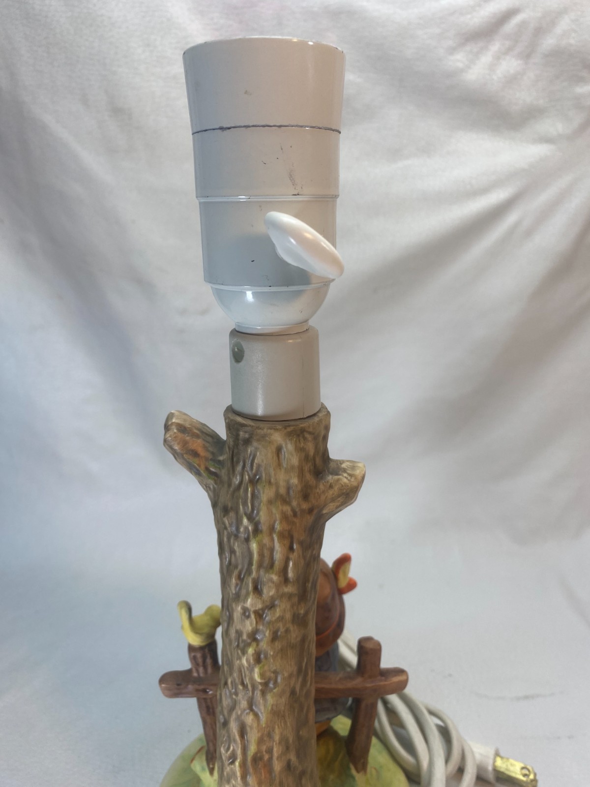 Goebel Hummel Figurine Lamp #227 She Loves Me/She Loves Me Not RARE Vintage