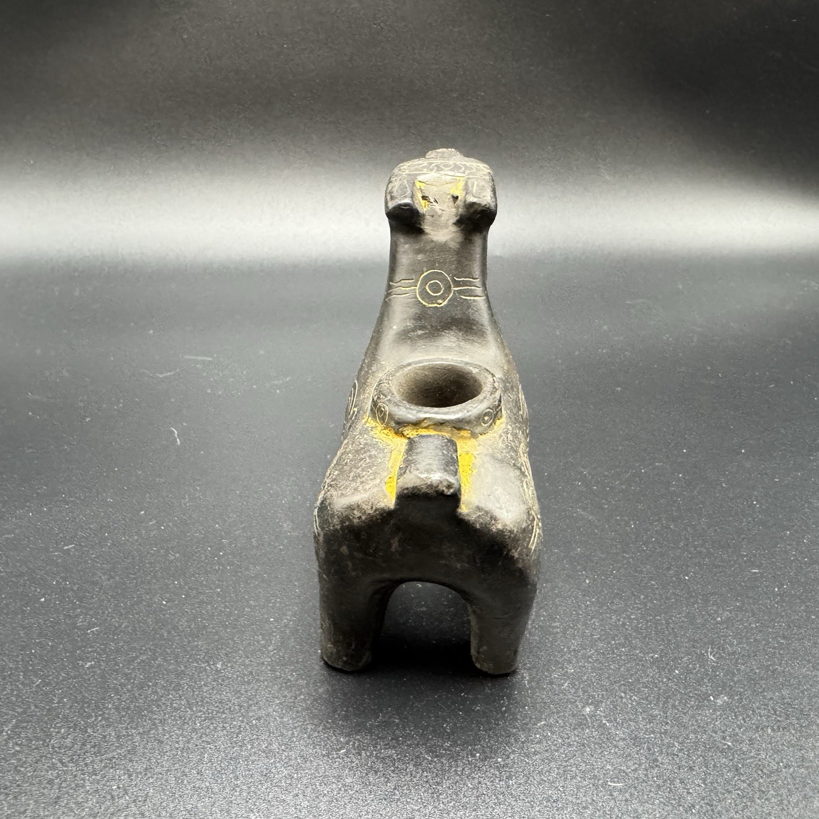 Ceramic llama Argentina Traditional Sculpture Made by Native Aboriginal Peoples.