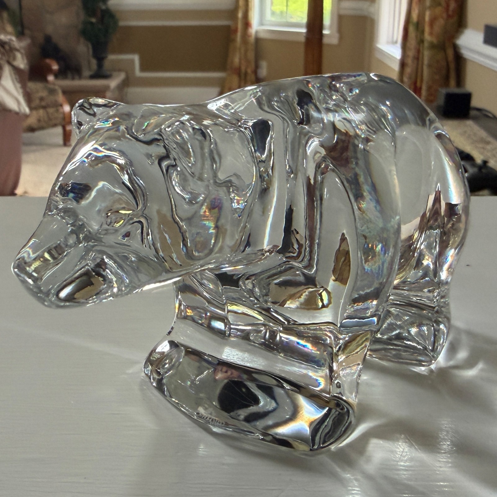 Waterford Crystal Ireland Made BEAR 5 3/8″ Paperweight Figurine Sculpture MIB
