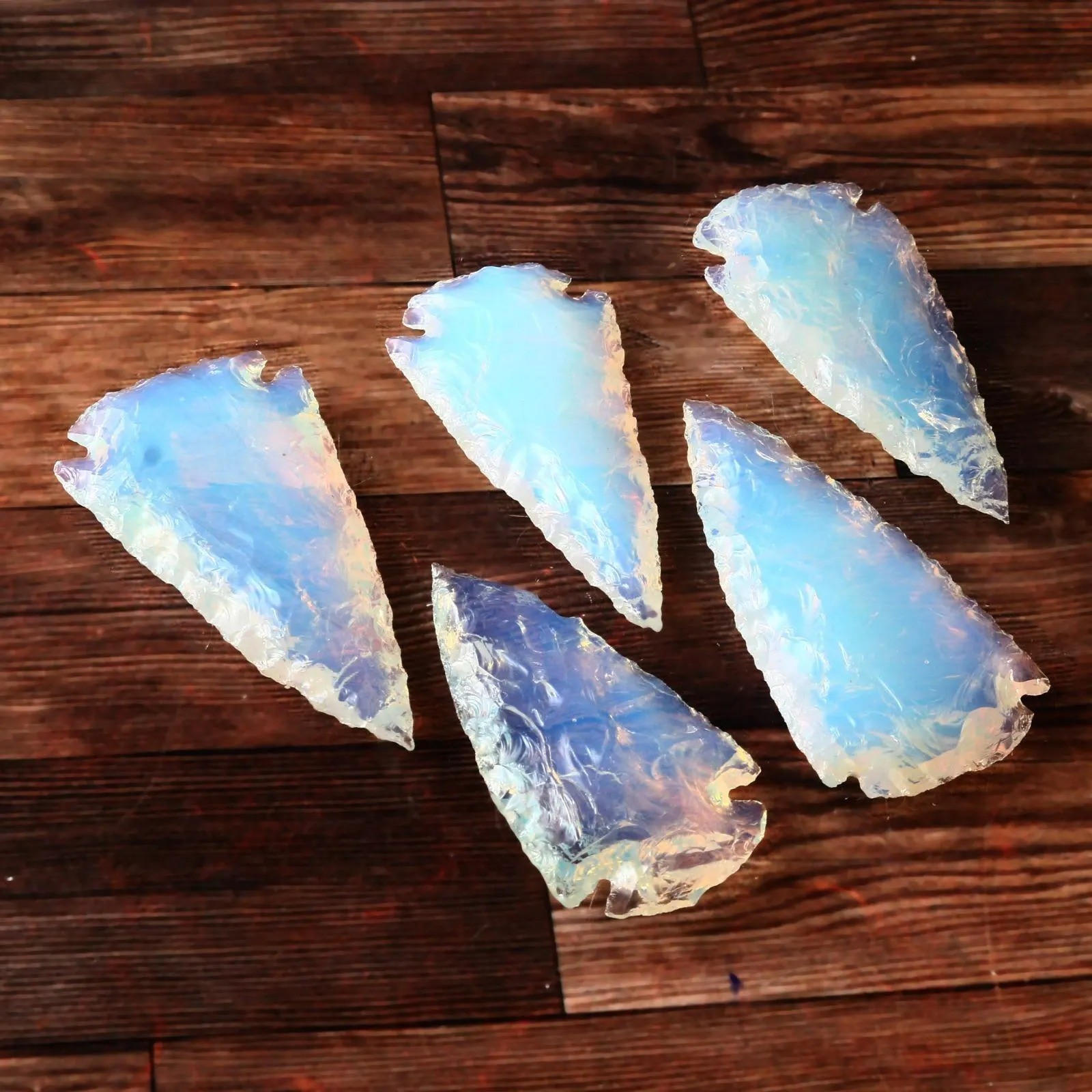 Handmade Opalite Crystal Arrowhead Athame – Hunting Blade, Boho Crystal Gift