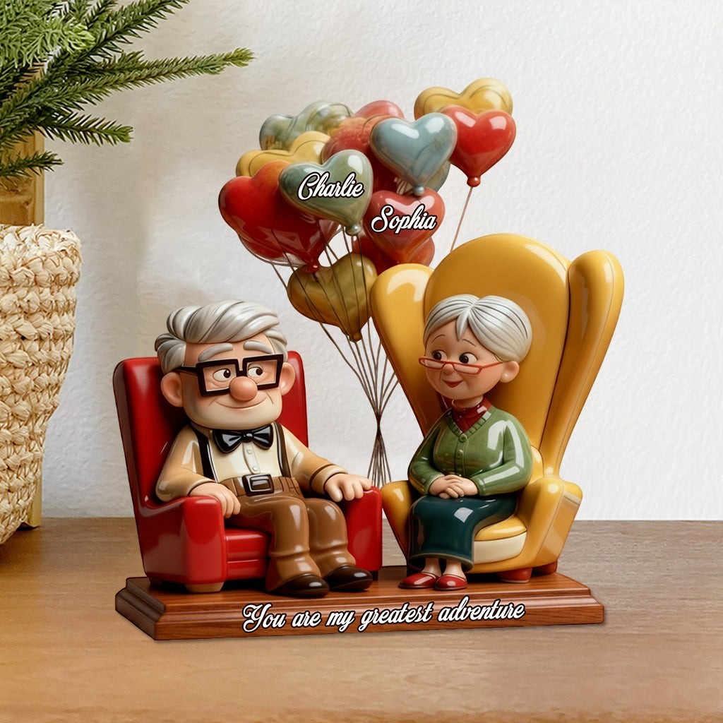 Personalized Carl Ellie Up Couple Family Acrylic Plaque Wooden Block Desk Decor