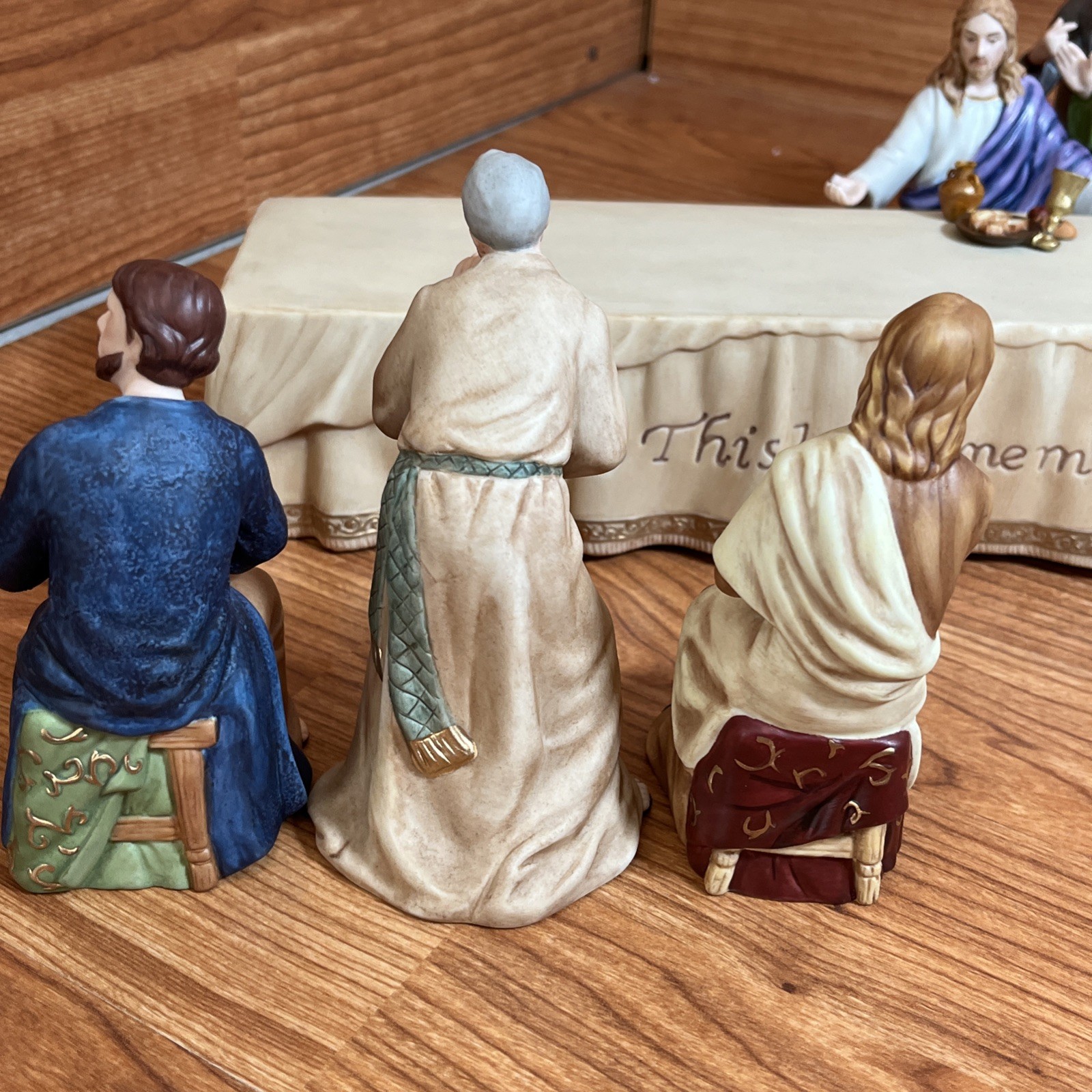 Hawthorne Village Thomas Kinkade Last Supper Porcelain Figurine Set Limited Edi…