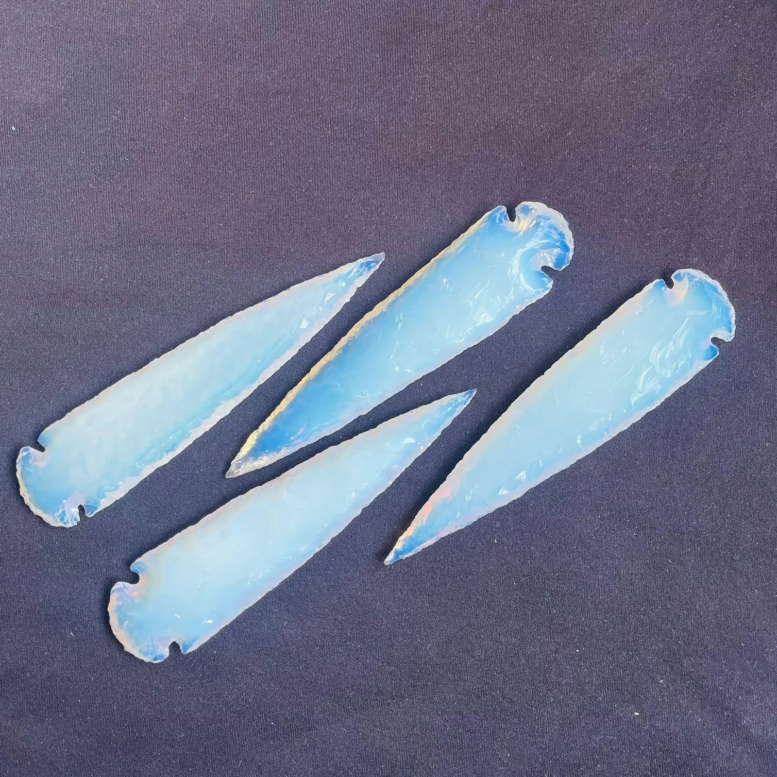 Handmade Opalite Crystal Arrowhead Athame – Hunting Blade, Boho Crystal Gift