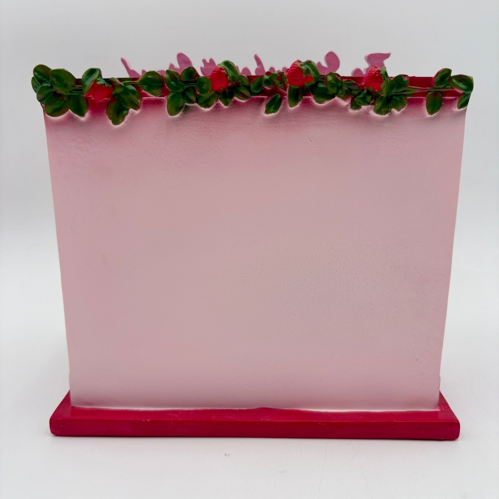 The Strawberry Stand Figurine Red Pink Decorative Display Sweet Cute Decor