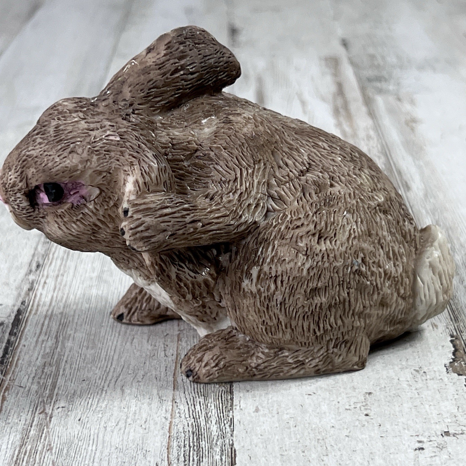 Vintage Brown Clay Rabbit 3.5 Inches tall