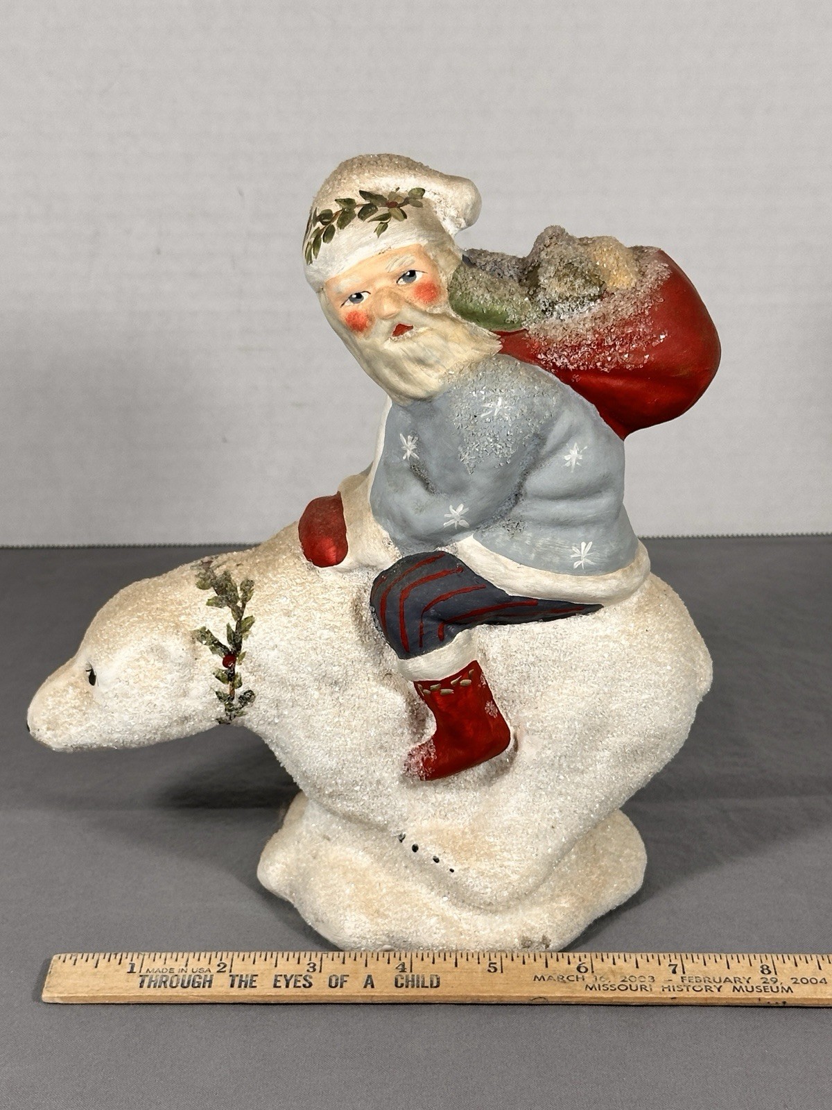 Walnut Ridge Arctic Ride Santa Polar Bear LE 261/500 2002 Kathi Lorance Bejma 9”