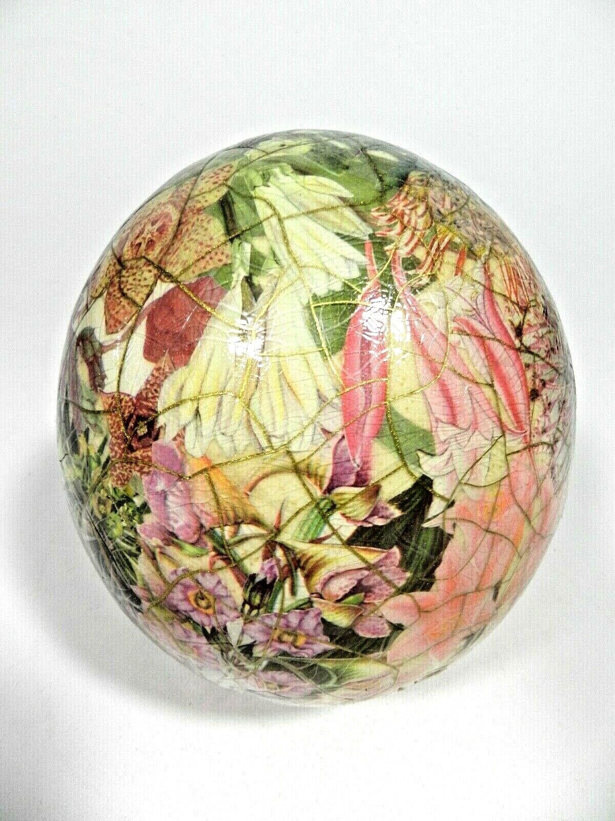 Decoupage Ostrich Egg With Stand