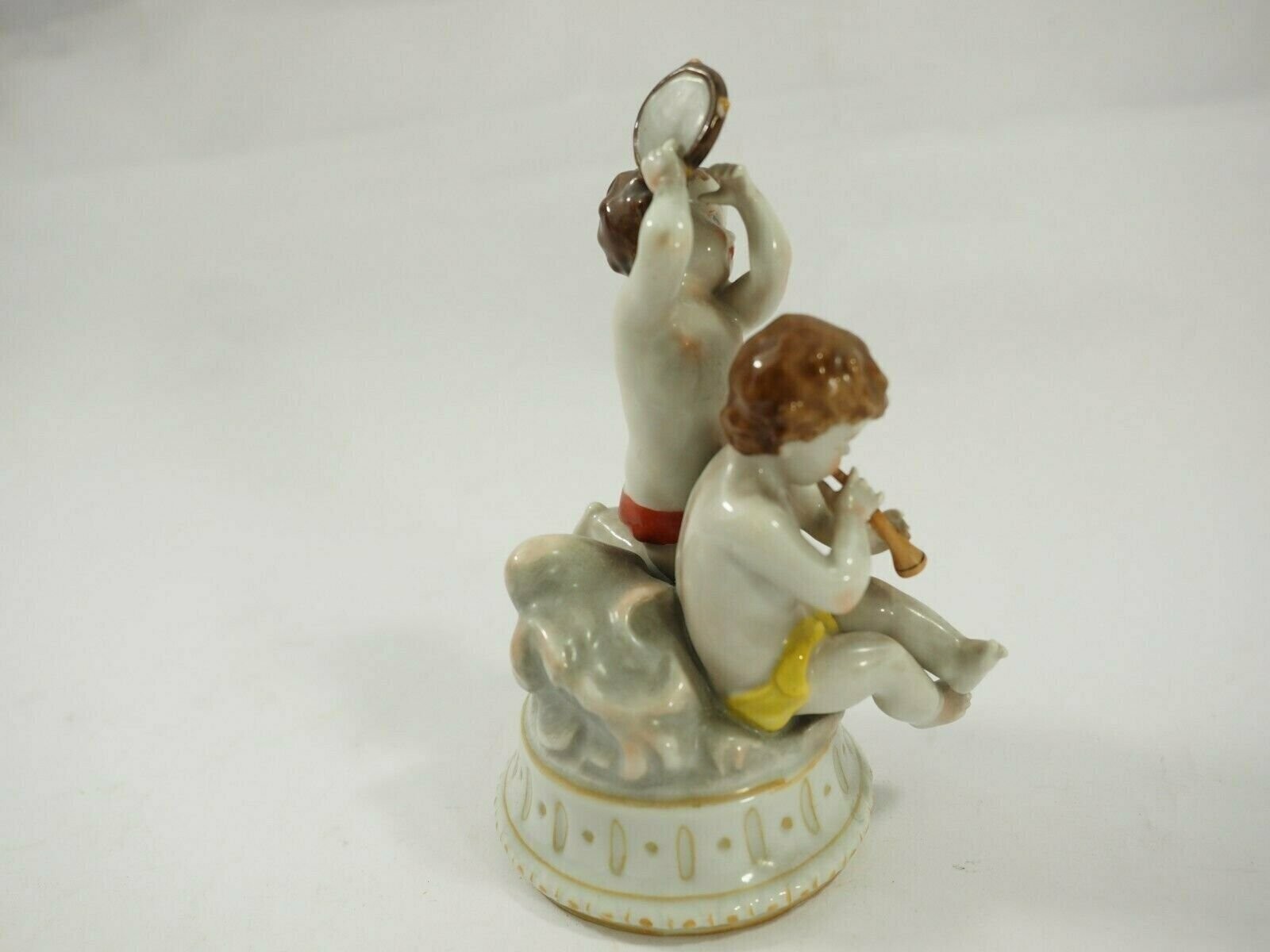 Adorable A.J.Uffrecht Porcelain figurine of two children playing Instruments