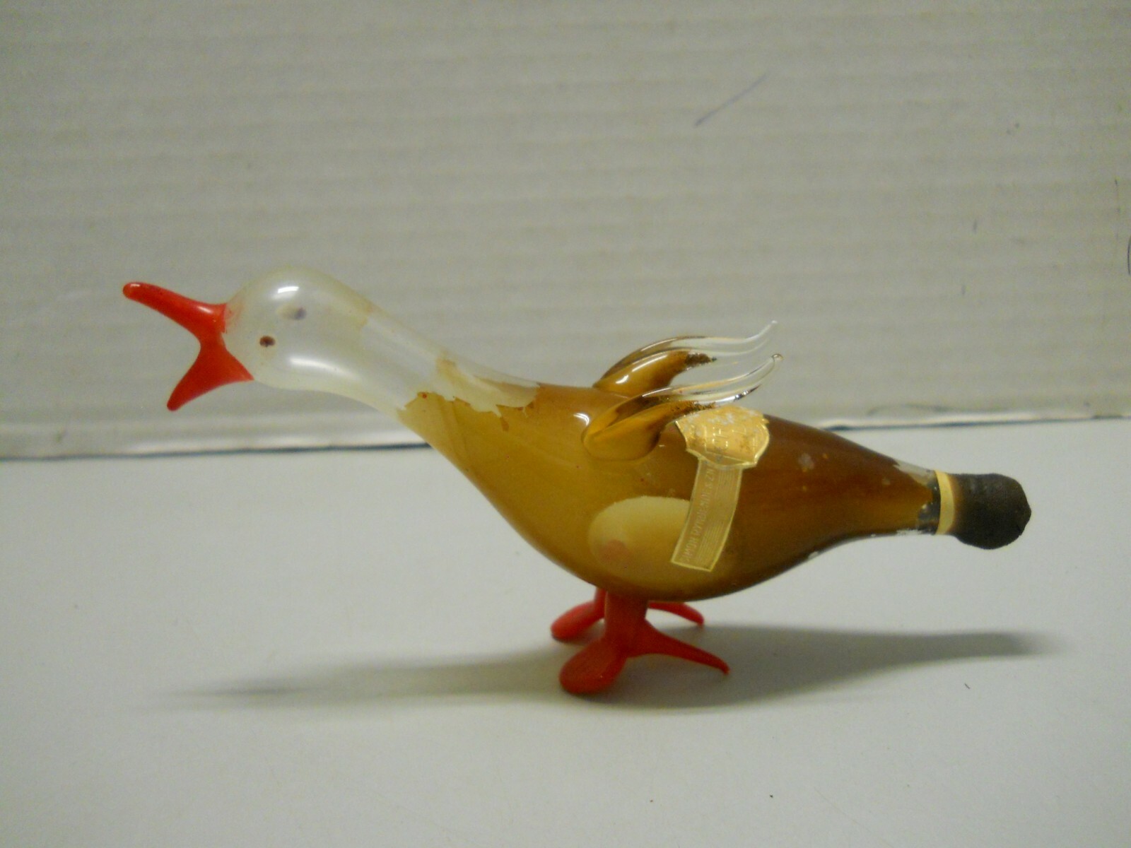 Rynbende Hand Blown Glass Animal Duck Figurine Decanter Box EMPTY #1