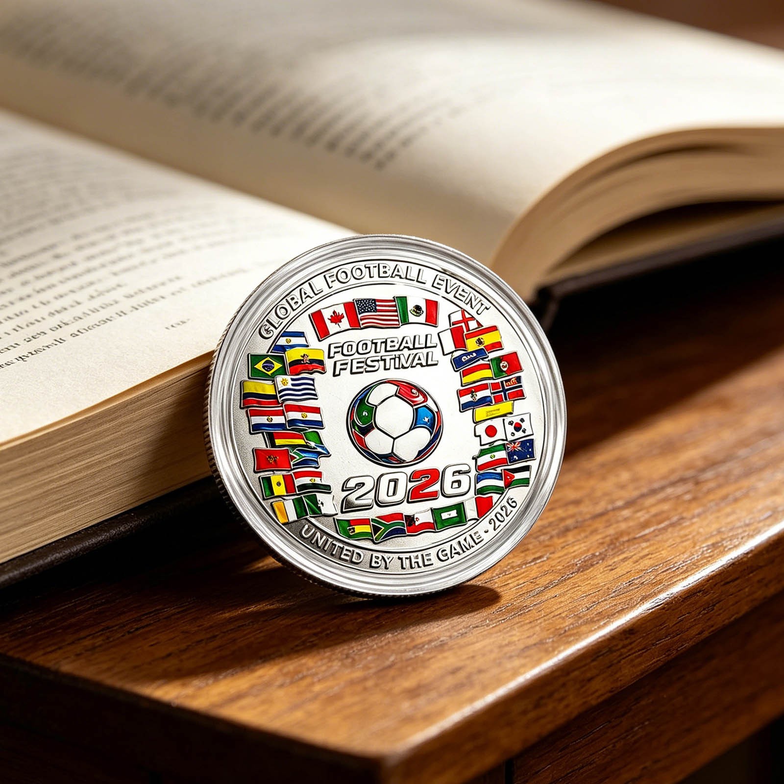 2026 World Cup Football Collection Commemorative Coin,Global Football Event Coin