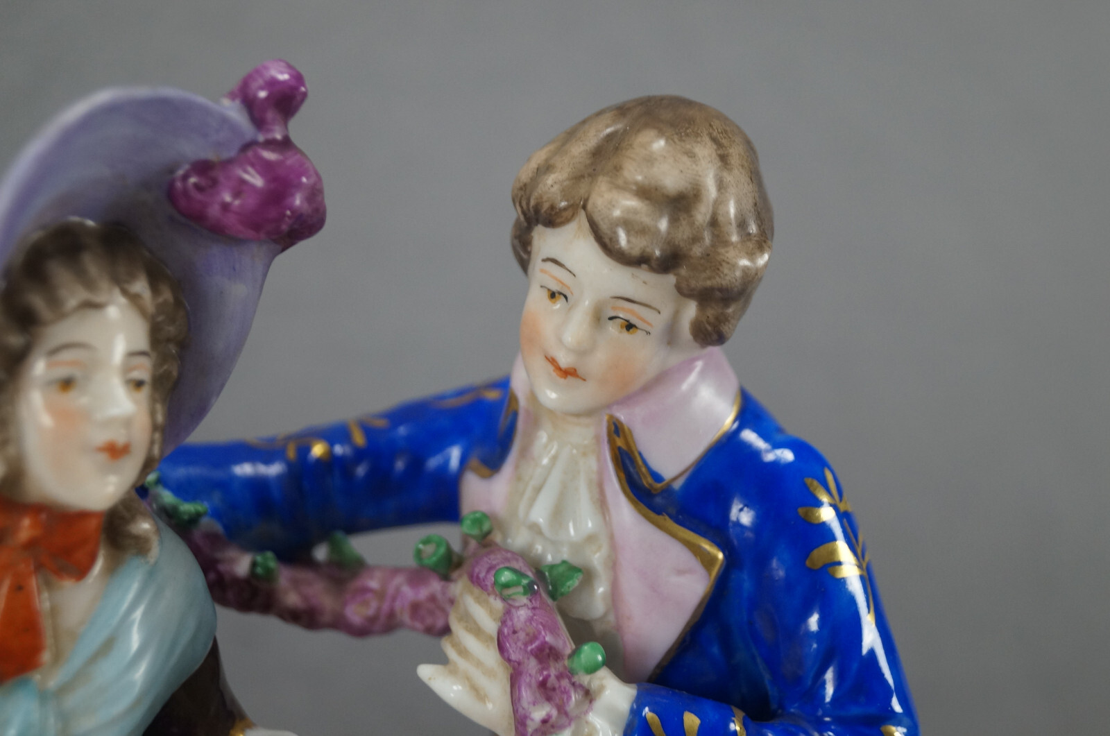 Sitzendorf Chelsea Style Hand Painted Lady & Gentleman Figurine Group