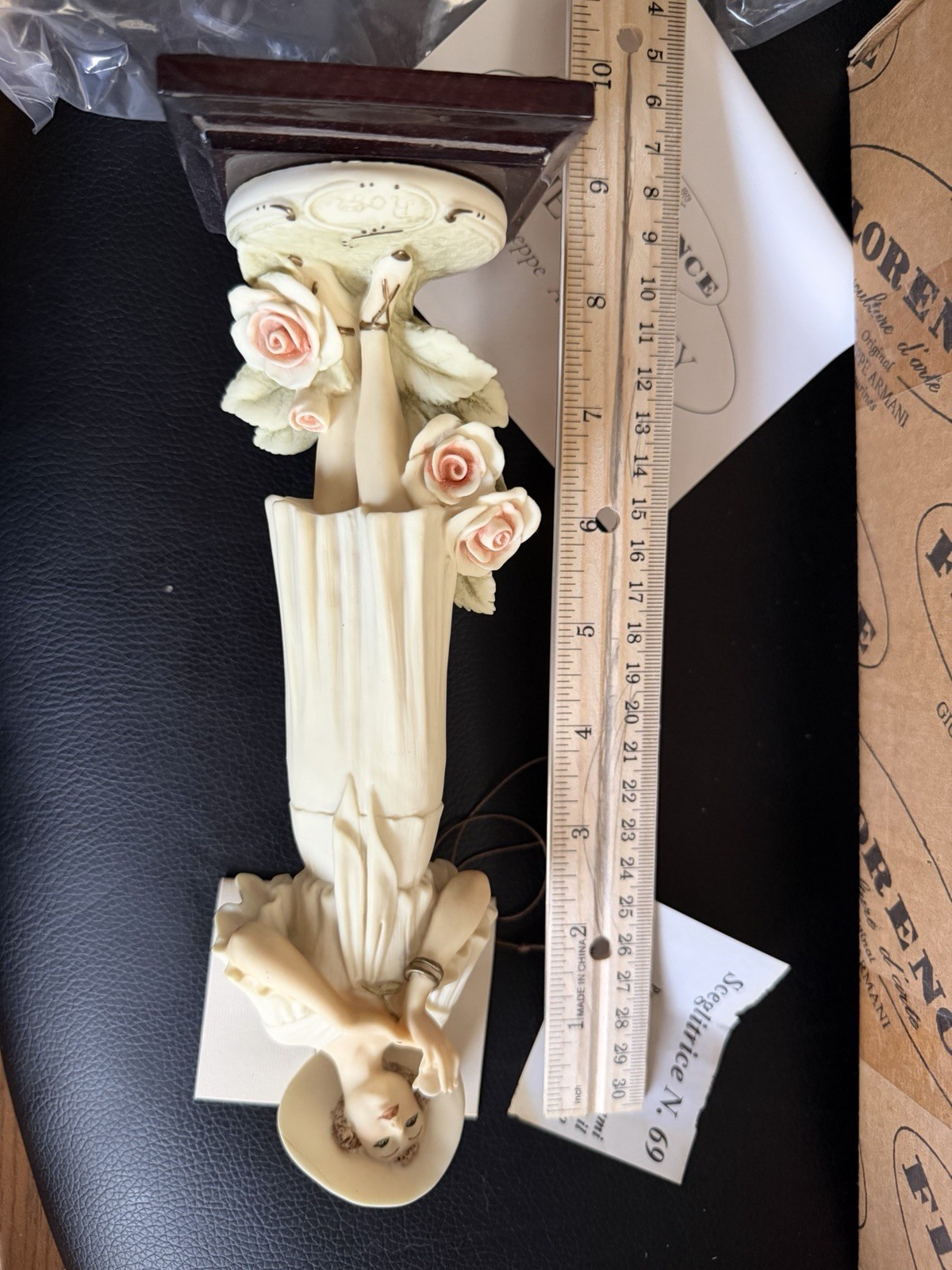 G. ARMANI Figure Figurine Statue Sculpture “Rose” Young Lady Flowers Italy NIB