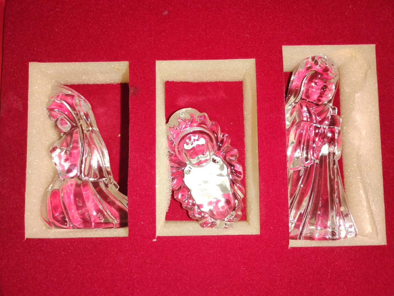 Marquis by Waterford Nativity Holy Family Set of 3 In Original Box W/ Free Ship