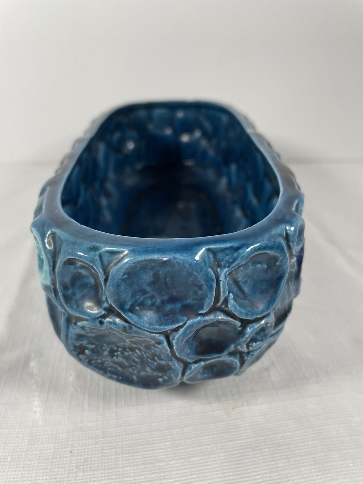 Napcoware Baubles Bangles Beads Vintage Blue Ceramic Planter