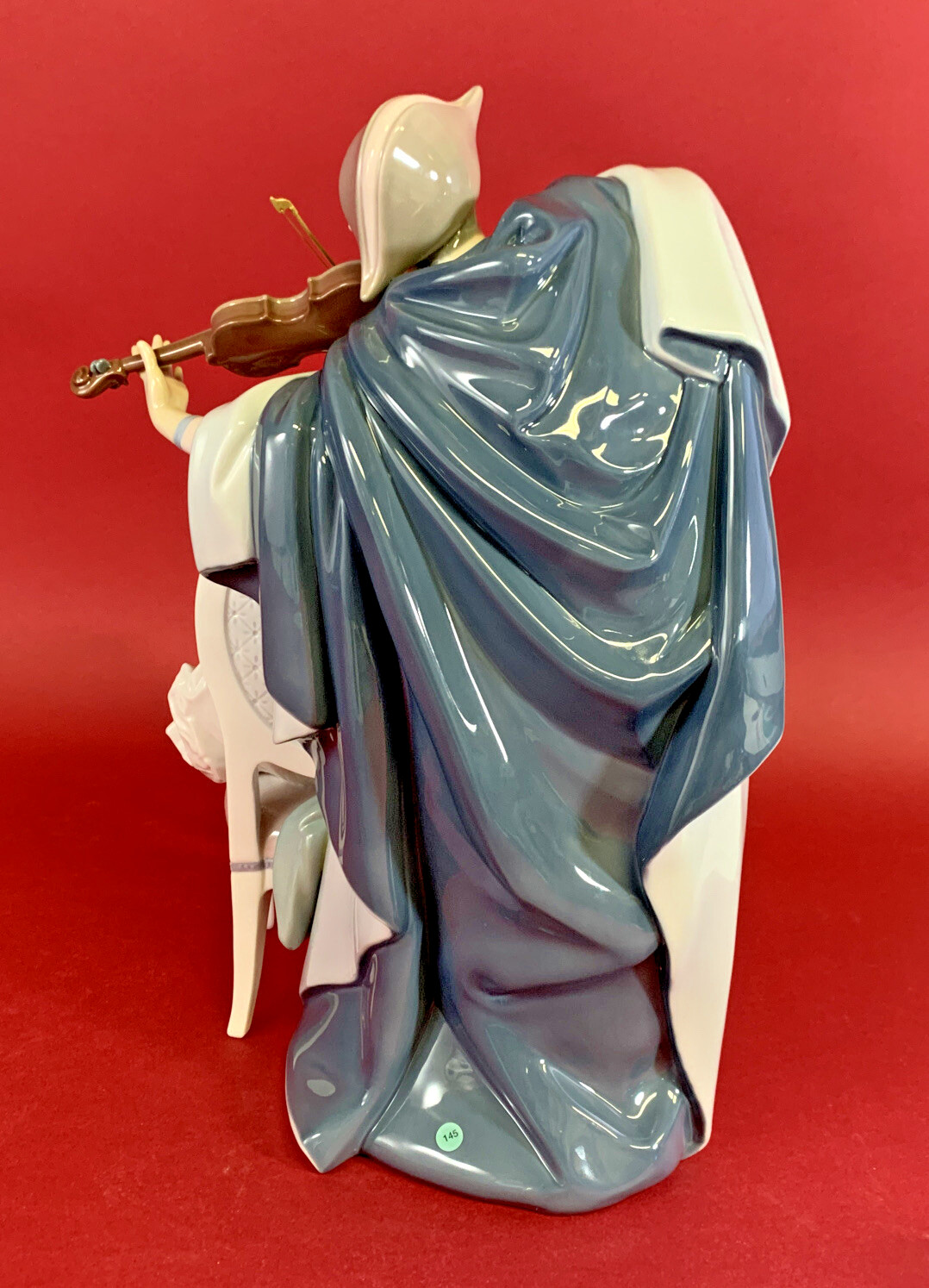 LLADRO #5932 “JESTER’S SERENADE”, SOLD OUT IN 1994, 15″ HIGH, IN ORIGINAL BOX