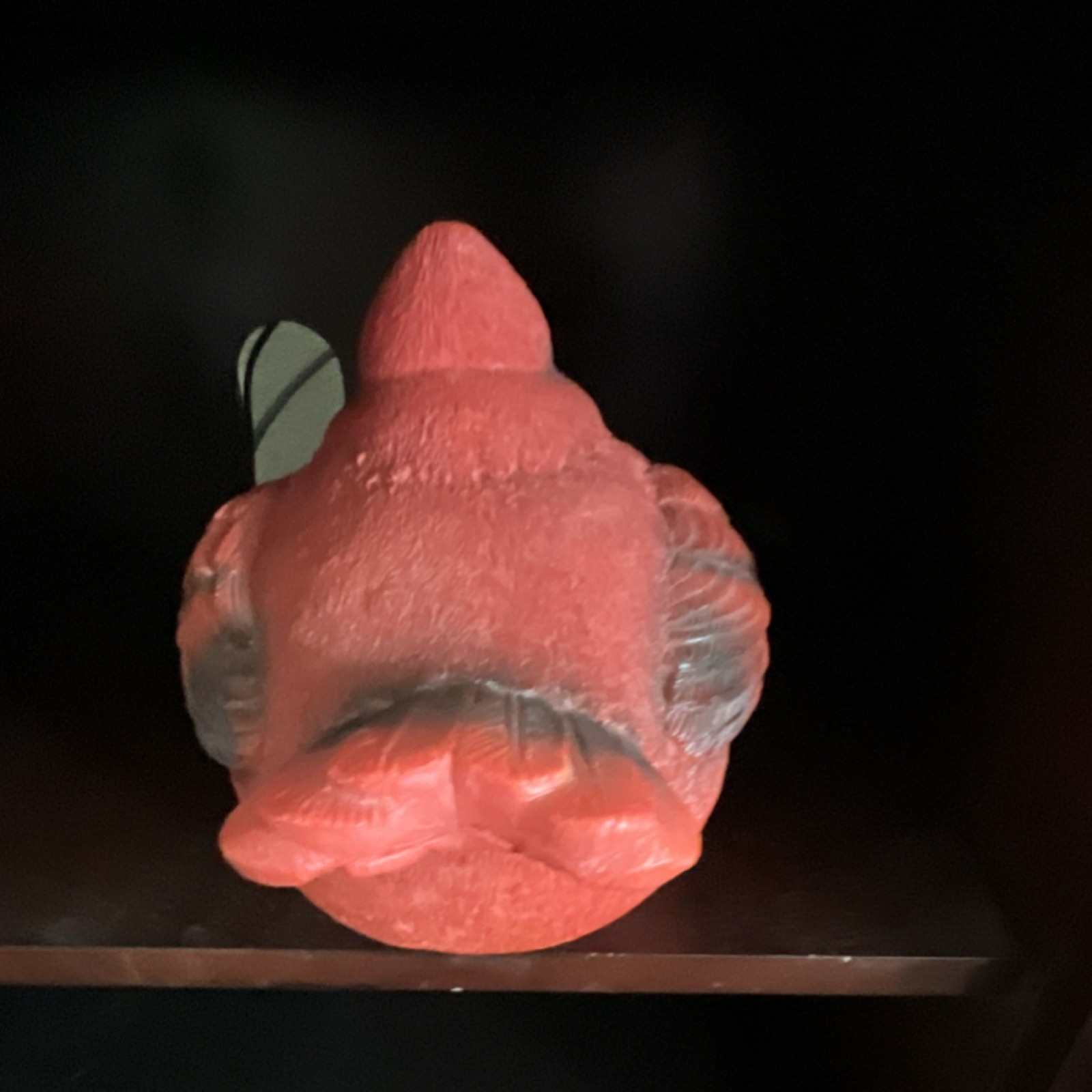 Painted Resin Bird Figurine Red Gray Orange, Adults, 2000-2009
