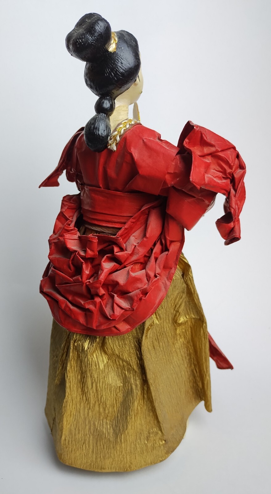 Rare Unique Traditional Asian Woman Design Art Paper Mache Sculpture Philippines