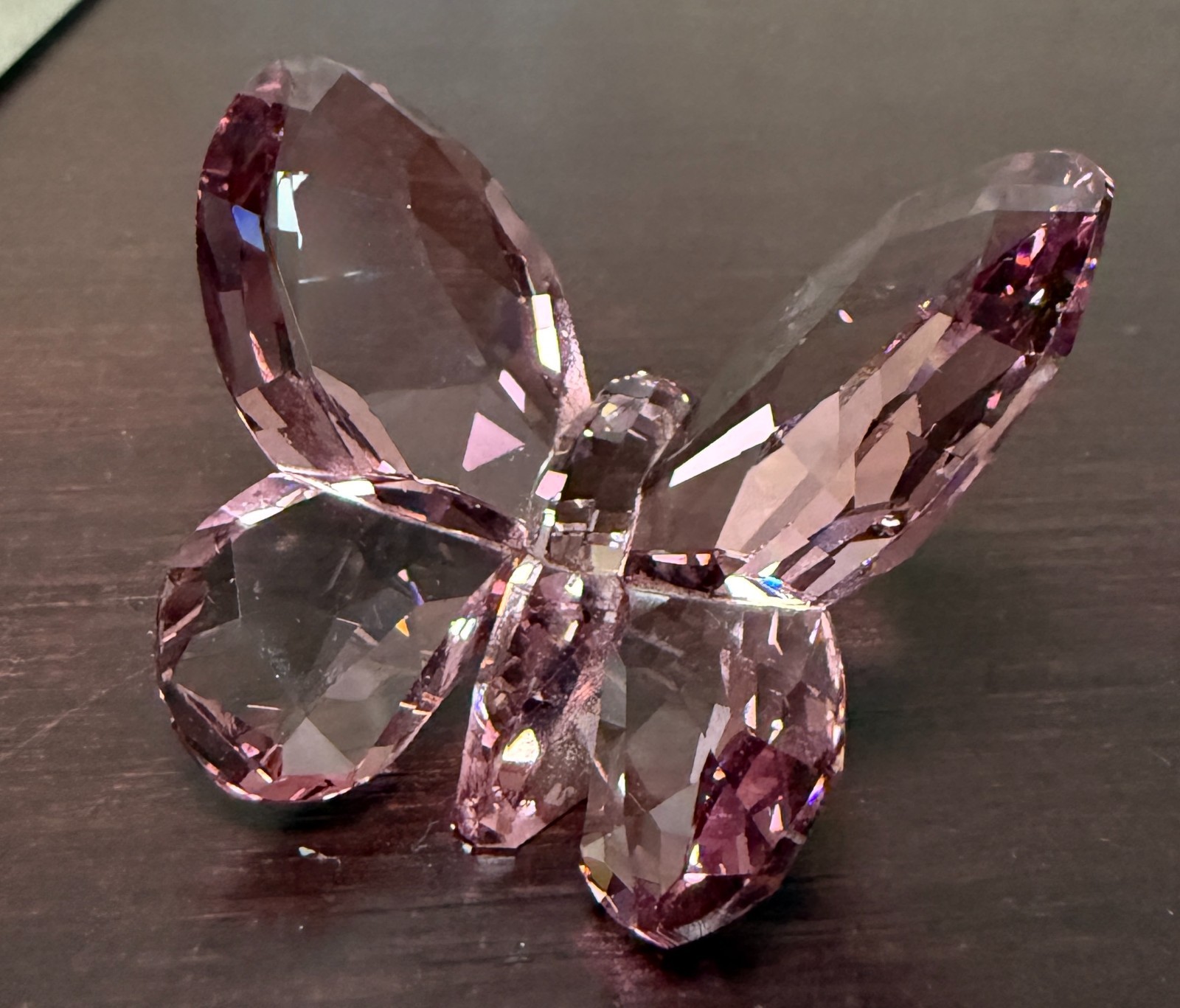 Swarovski Crystal Large Butterfly Figurine in Light Amethyst or Violet No Box