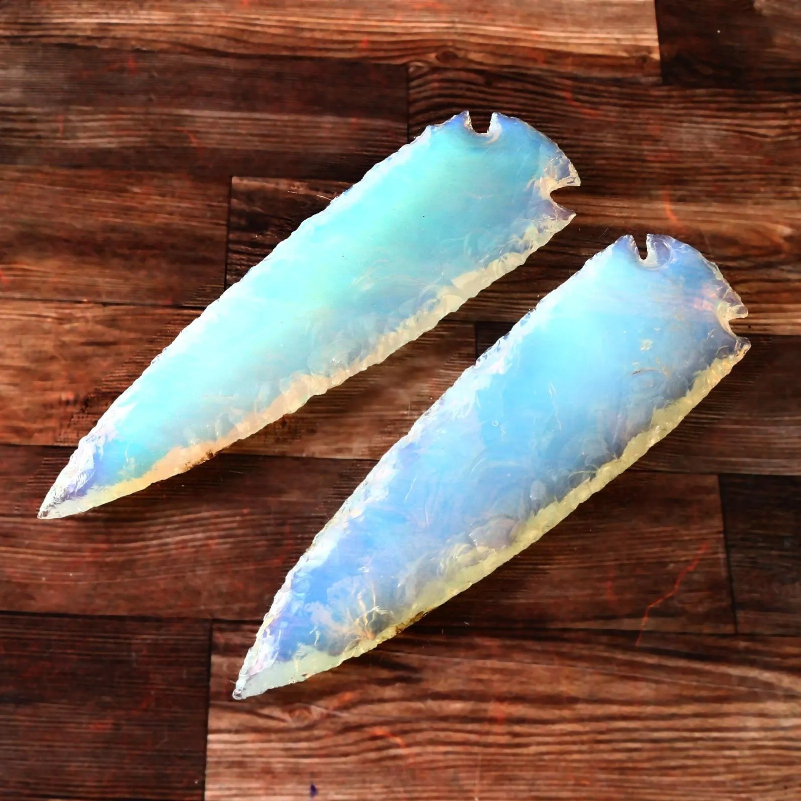 Handmade Opalite Crystal Arrowhead Athame – Hunting Blade, Boho Crystal Gift