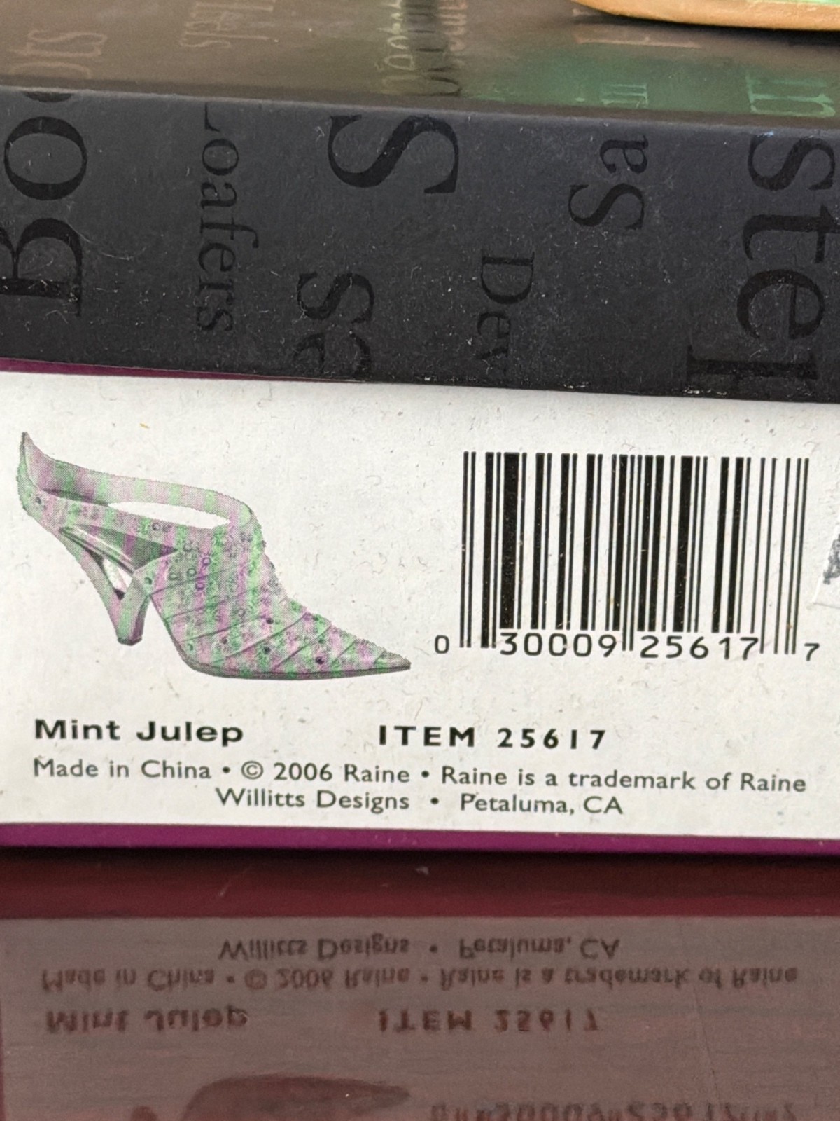 2006 Just The Right Shoe by Raine “Mint Julep” #25617 NEW in Box