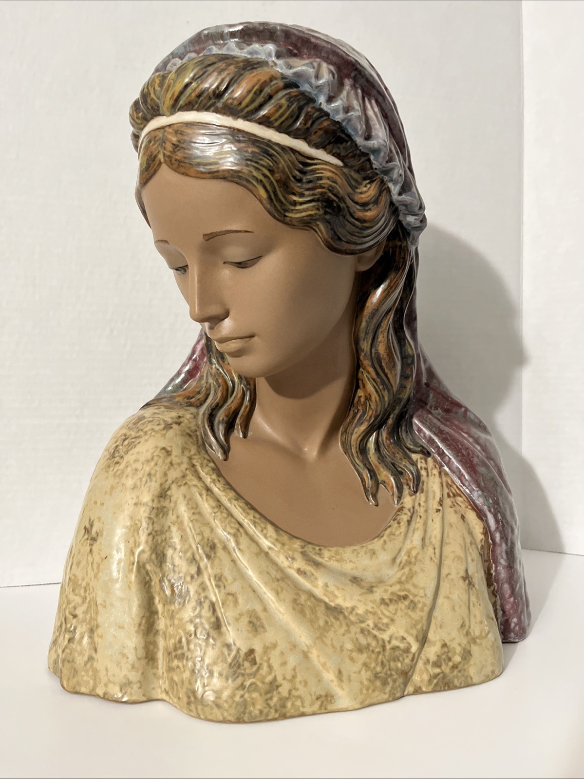 Rare Lladro Young Madonna Large Bust Figurine 14” Tall Matte Finish 1985 Retired