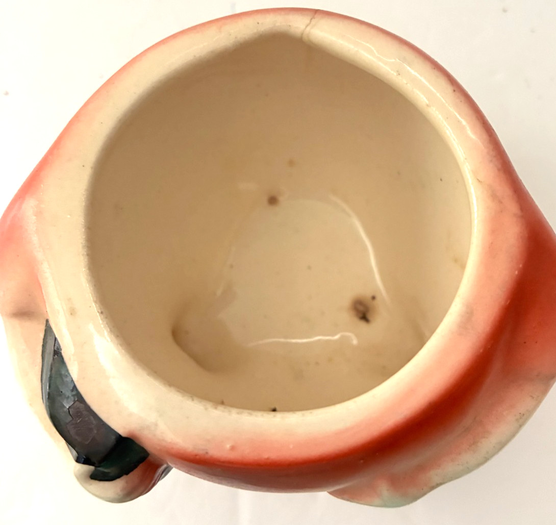 Vintage 1942 PEEDEE Orchard Fruit Kid CHARLIE CHERRY Ceramic Jam Jelly Jar